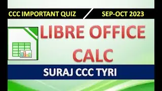 Libre office CALC Test Quiz || CCC IMPORTANT