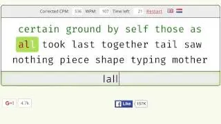 New typing record.