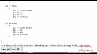 2D Array with for each loop in php || for web development