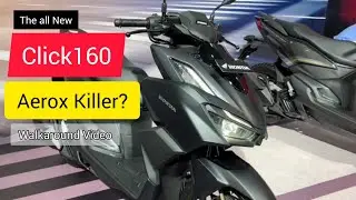Honda Click 160 (Vario 160) Walkaround Video Aerox Killer ?