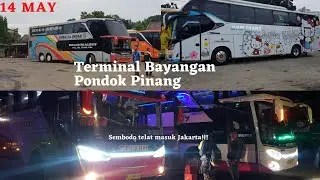 Suasana pemberangkatan pagi terminal bayangan Pondok Pinang, masih ramai !!