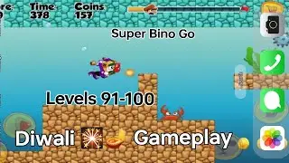 Super Bino Go Gameplay (levels 91-100 including deepavali 🎇 gameplay)