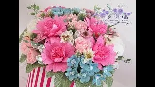 Assembly of flower hat for the hat box.