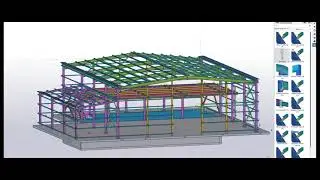 Steel structure  warehouse - Tekla structures