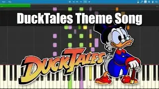 #9 DuckTales 2017 Theme Song - Piano Tutorial (Synthesia) - Visual Sheet Music