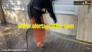 Remoción de graffitis en superficies previamente protegidas