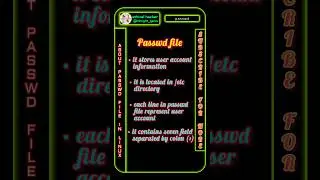 Passwd file in Linux 