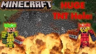 Exploding a huge TNT Hole in Minecraft ft. GrowlingWesty