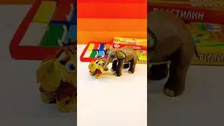 Как Слепить маму мамонтёнка из советского мультфильма из пластилина 
