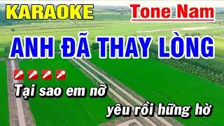 Karaoke Anh Đã Thay Lòng Nhạc Sống TONE NAM | Hoài Phong Organ