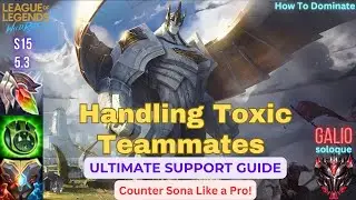 Wild Rift Galio Support Guide - Tips for Handling Toxic Teammates - Build, Runes, Gameplay