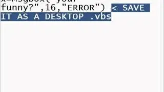 How to make a fake 'ERROR' message using notepad!