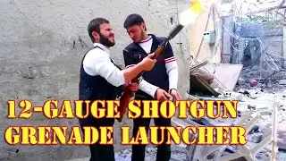 Homemade Syrian 12 gauge shotgun grenade launcher