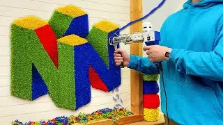 ASMR Rug Tufting | Nintendo64 Rug (Start To Finish)