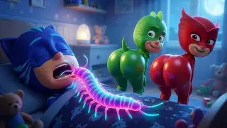 GIANT Bug Prank! 😱 Catboy Gets Fooled by Gekko & Owlette | Funny 3D Animation