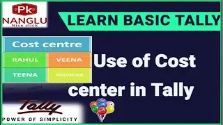 How to use Cost Center in Tally Prime | Tally.ERP 9 | what is cost center