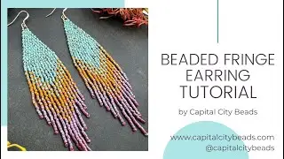 Beaded Earrings Tutorial- Brick Stitch fringe, DIY Fringe Earrings, Step by Step Jewelry Making