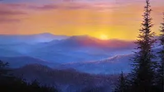 Smoky Mountain Sunset | Landscape Painting