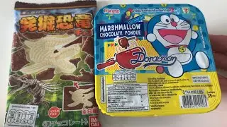 Doraemon Marshmallow Chocolate Fondue & Japanese Dinosaur Chocolate