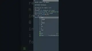 PYTHON TUTORIAL : USER INPUT IN ARRAY 