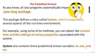 Input Output in Java theory part1