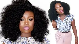 DIY - AFRO KINKY CURLY WIG USING DARLING PASSION TWIST CROCHET BRAID | NATURAL LOOKING | TYPE 4 HAIR