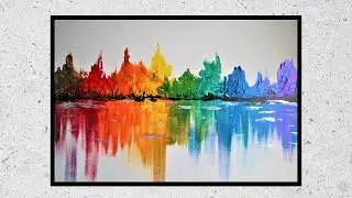 Abstract Painting  / Abstract Landscape / Acrylic / With a brush, palette knife