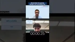 Mental math tournament: Georgia Tech Undergrads #shorts
