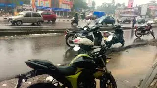 Time lapse in rain at Kazhakootam