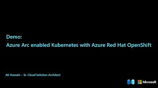 Azure Arc enabled Kubernetes with Azure Red Hat OpenShift
