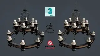 COMO HACER un CANDELABRO REALISTA con Autodesk 3DS MAX ZBRUSH SUBSTANCE PAINTER