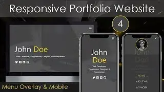 Responsive Portfolio Website [4] - Menu Overlay & Responsiveness