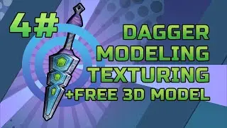 Blender 3d modeling - 4, modeling and texturing dagger + free 3d model
