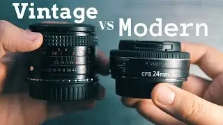 VINTAGE 28mm vs MODERN 24mm Lens Comparison