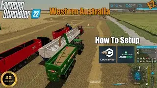 FS22 - Autodrive and Courseplay - Automated Harvest Setup | Australian Mega Farm | episode 2