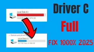 💻  🚨 How to FIX Windows 10/11 Drive C Full & Show Red Bar | How to Extend C Drive in Windows 10/11