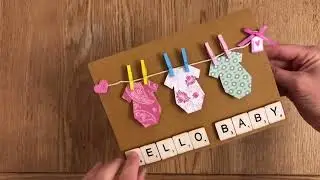 Baby footprint greeting card