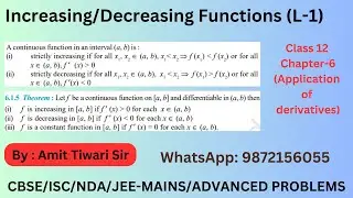 Application of derivatives Ex-6.2|Increasing|#class12maths #increasinganddecreasingfunctions