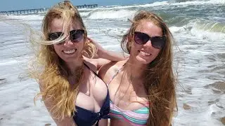 Beach Day: Twins vs the Wind \\ Vlog