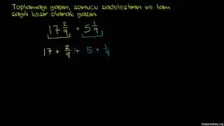 Tam Sayılı Kesirlerde Toplama İşlemi (Cebir Öncesi / Kesirler)