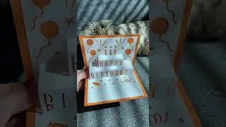 Happy Birthday Pop Up Card SVG template cut file for Cricut