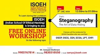 ISOEH - Live Stream Workshop on Steganography: The Art of Data Hiding