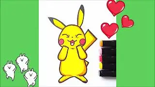 Pikachu Pokemon How to Draw 💛step by step Easy Drawing Pictures for Kids🌟