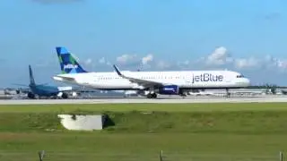 JetBlue Airbus A321 Takeoff Fort Lauderdale Airport