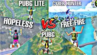 🔥 Cyber Hunter vs Pubg Mobile Lite vs Free Fire vs Pubg Mobile vs Hopeless Land 🔥 COMPARISON
