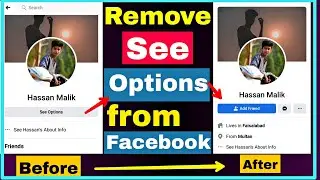 How to remove see options in Facebook Profile | Restore Message & Add Friend