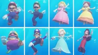 Super Mario Party Jamboree - All Characters Drowning Animations