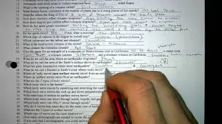 Earthquake and Volcano Test Review