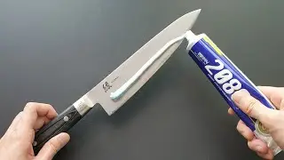 It's amazing to put toothpaste on a kitchen knife.