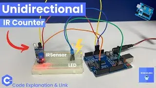 Arduino UNO People / Object Counter with LED💡Easy Unidirectional IR Counter ⚙️